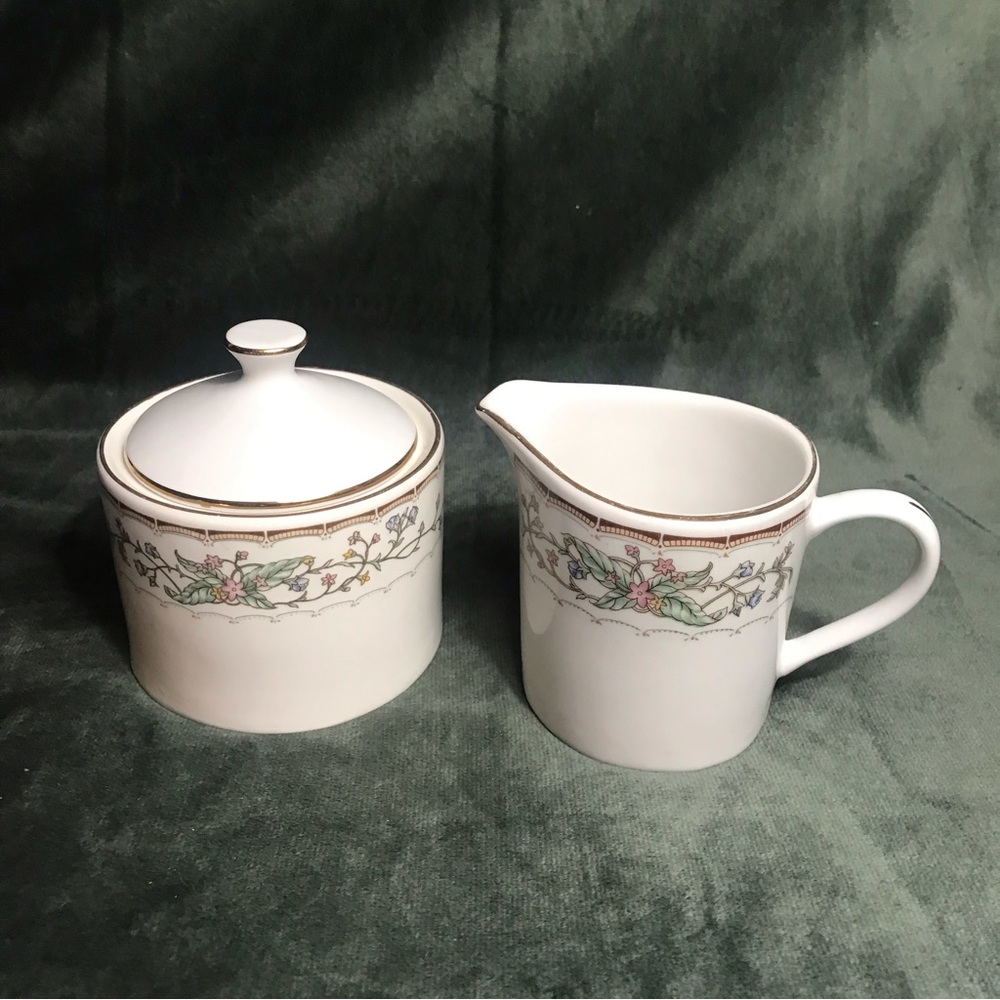 Lot Farberware Wellesley Fine China Creamer Sugar Bowl 4245 Bobonovsky